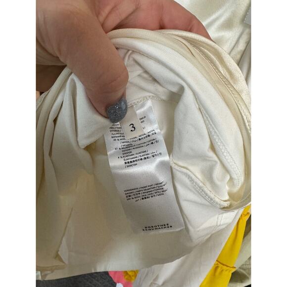 Dorothee Schumacher Powder White Playful Volume Long Sleeve Blouse Size 3/Medium - Picture 7 of 9
